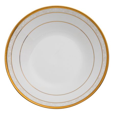 Тарелка суповая Noritake Хэмпшир, золотой кант 19 см