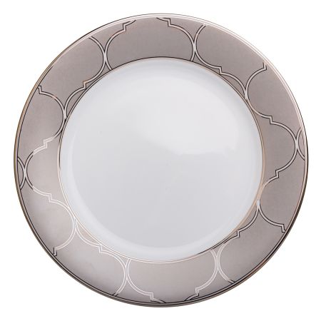 Тарелка акцентная Noritake Царский дворец, платиновый кант 23 см