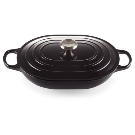 Жаровня овальная Le Creuset Matte Black 31 см, чугун, для индукции, духовки