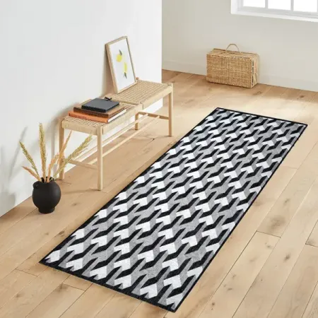 Ковры Ковер вискоза Рим 703X 75x150 cм цвет черный