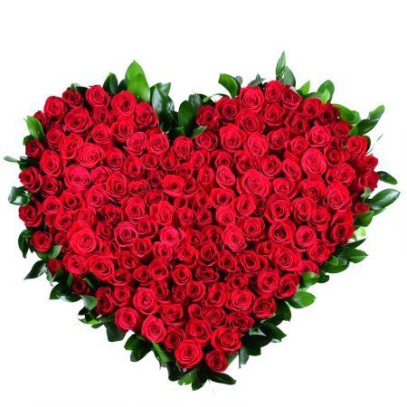 Букеты из роз  Flor2u Композиция Сердце из 101 розы