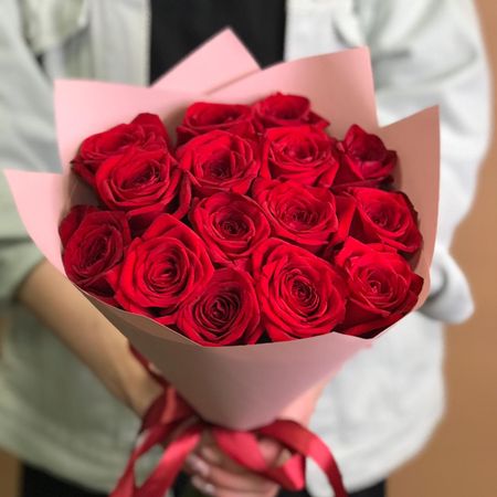  Букет из 15 красных роз (40 см)