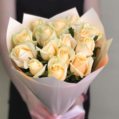   Flor2u Букет из 15 кремовых роз (40 см)