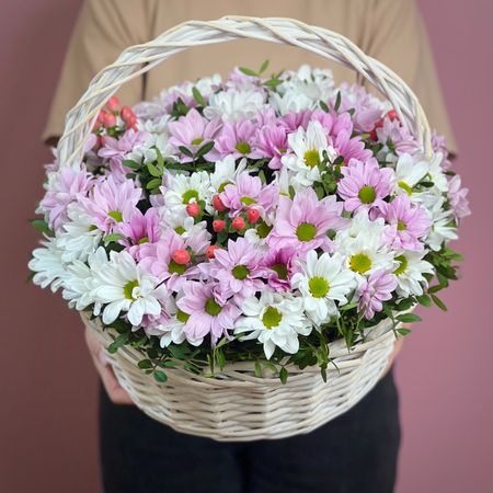Цветы в корзине Корзина цветов Радужные сны