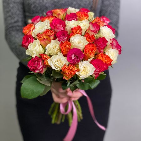 Букет из 41 розы Кения (микс)