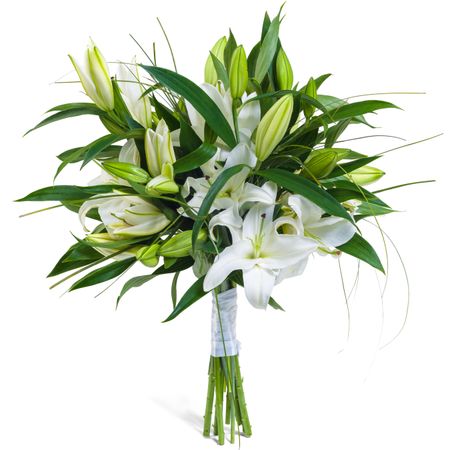   Flor2u Букет из 9 белых лилий