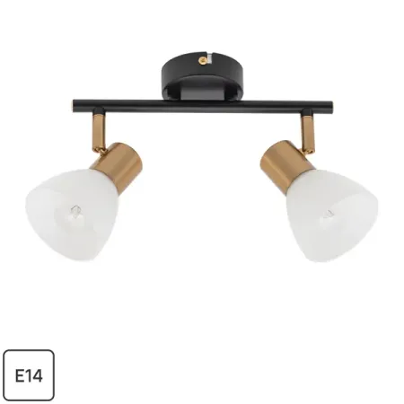 Спот поворотный Arte Lamp Falena 2 лампы E14 6 м² цвет черный