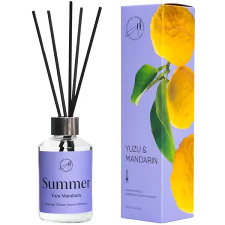 Ароматы для дома  Лемана ПРО Ароматический диффузор Aroma Harmony Summer Yuzu Mandarin 100 мл