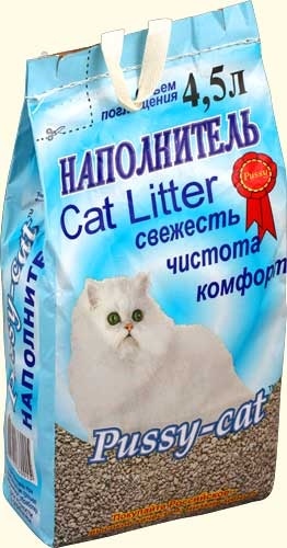 Впитывающий наполнитель Pussy-Cat впитывающий цеолитовый наполнитель, 4,5л (2,8 кг)