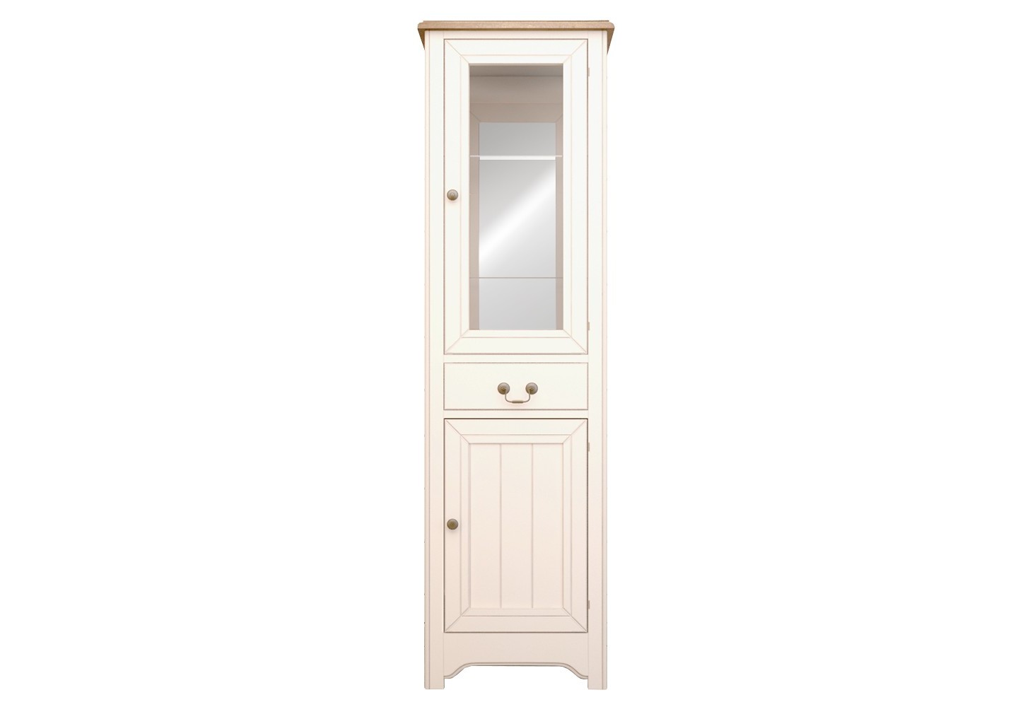   The Furnish Шкаф-витрина olivia (etg-home) бежевый 50.0x170.0x40.0 см.