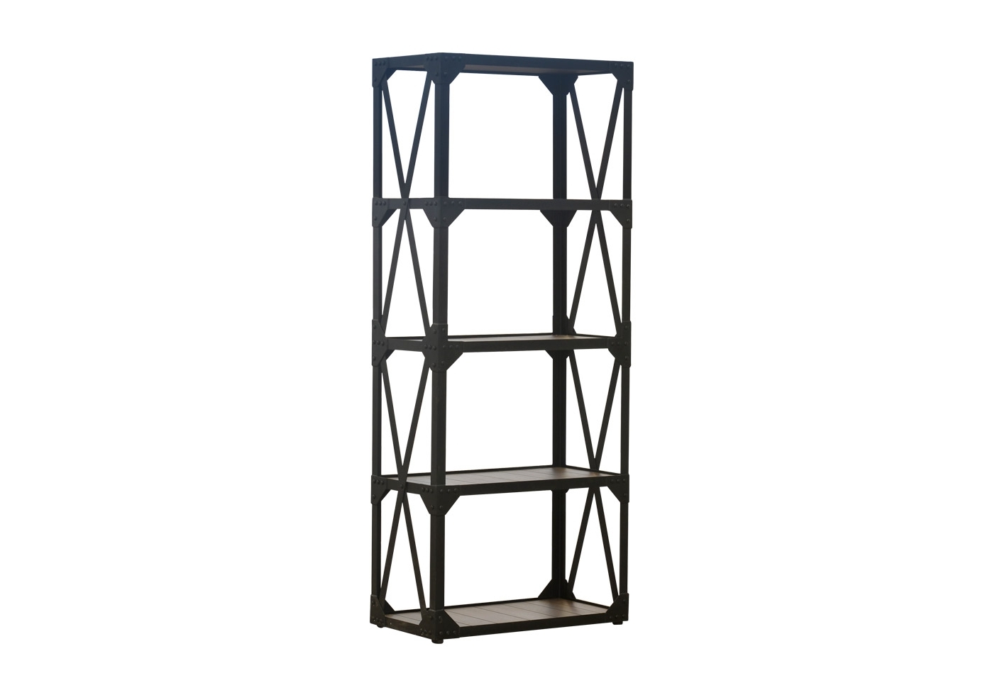 Стеллаж tower bookshelf (gramercy) коричневый 82x200x43 см.