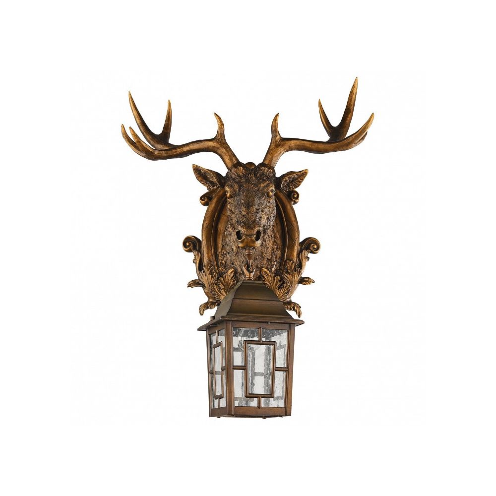 Уличный настенный светильник hunt (favourite) бронзовый 46x65x20 см.