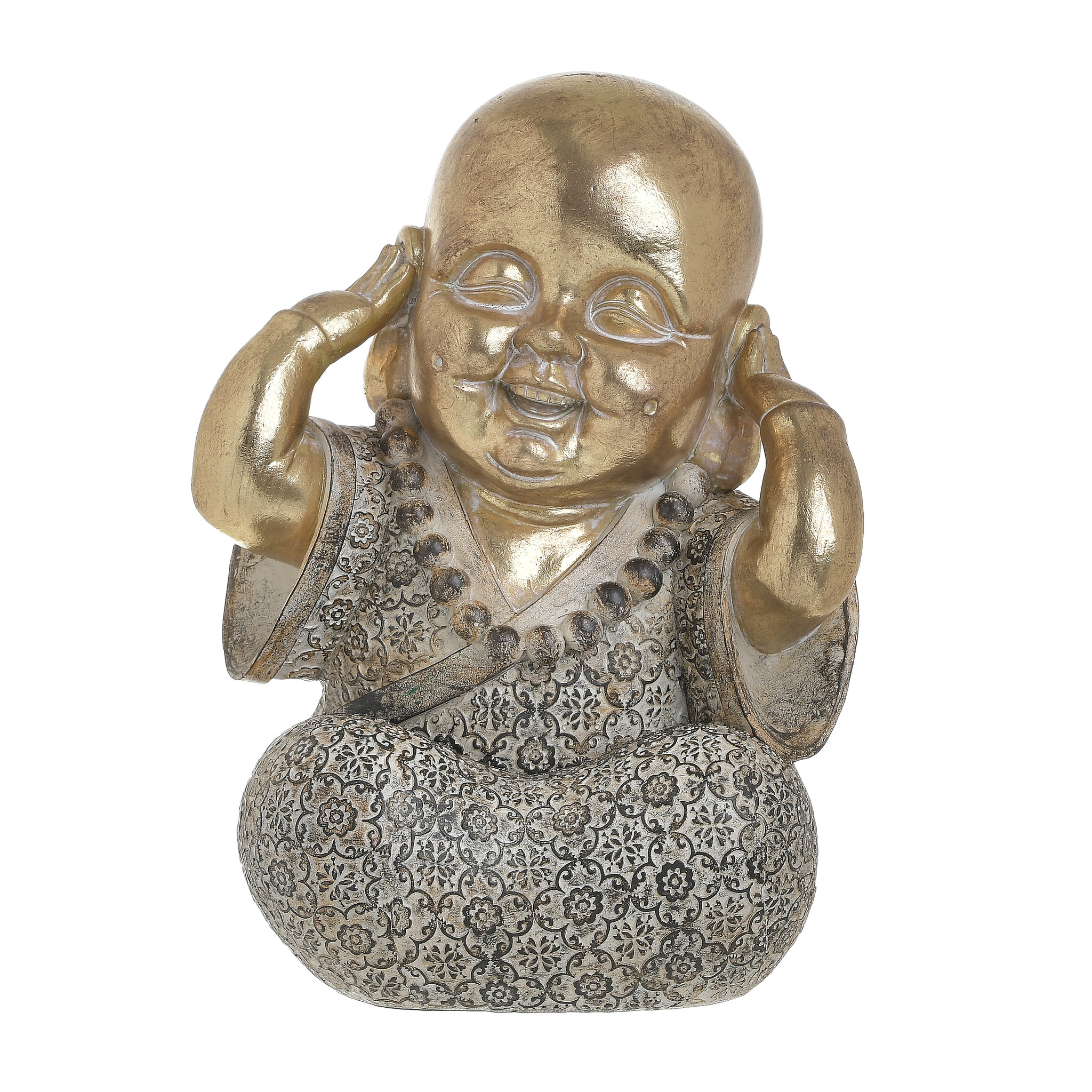 Декор настольный buddha maddening (to4rooms) золотой 16.0x22.0x15.0 см.