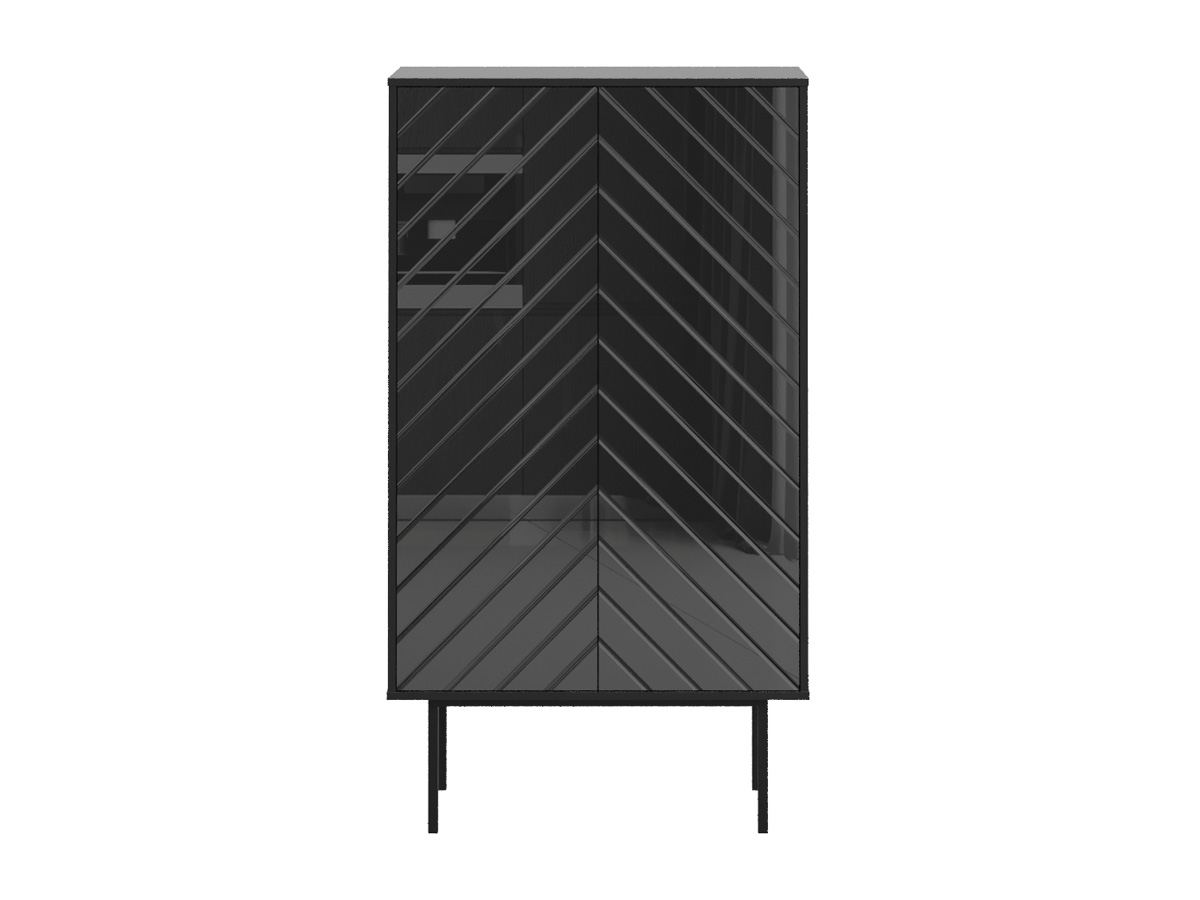 Бельевые шкафы Двустворчатый шкаф boho (ogogo) черный 84x150x40 см.