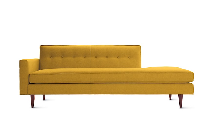 Диван bantam yellow (idealbeds) желтый 215x80x85 см.