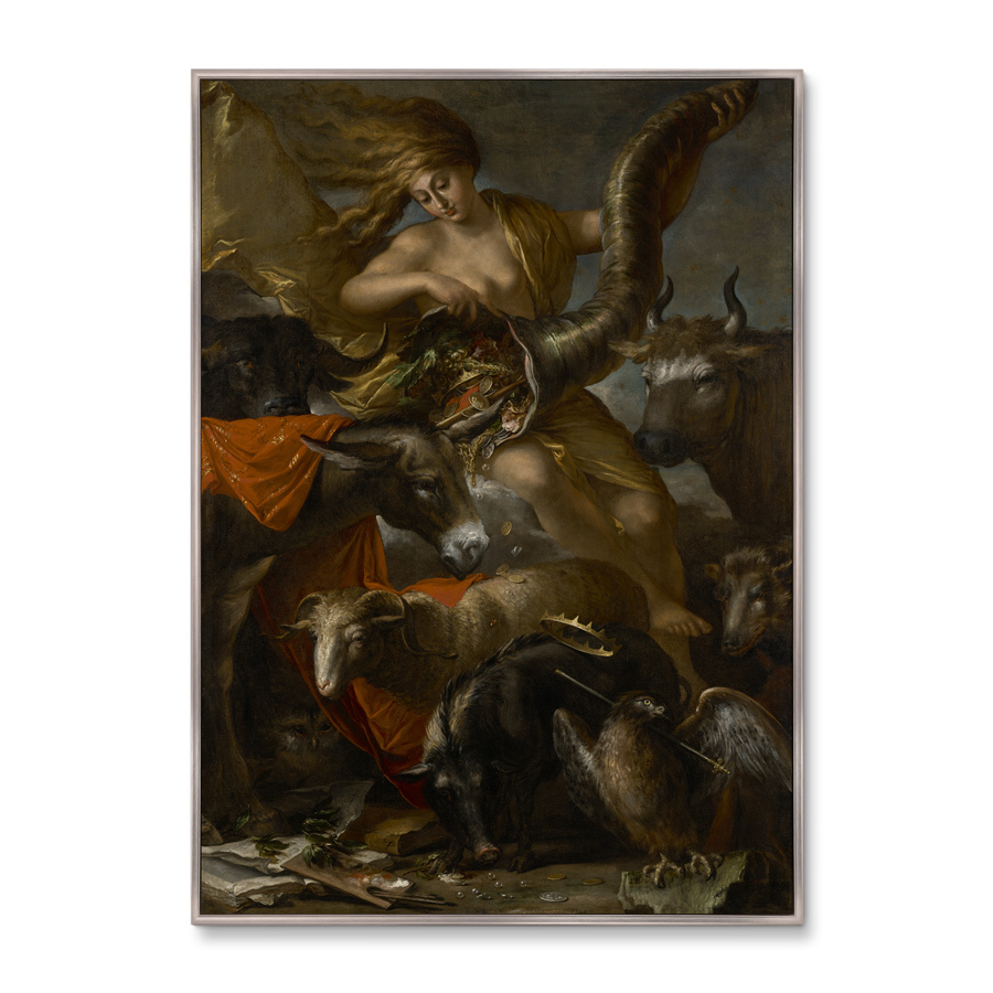 Репродукция картины на холсте allegory of fortune (картины в квартиру) коричневый 75x105 см.