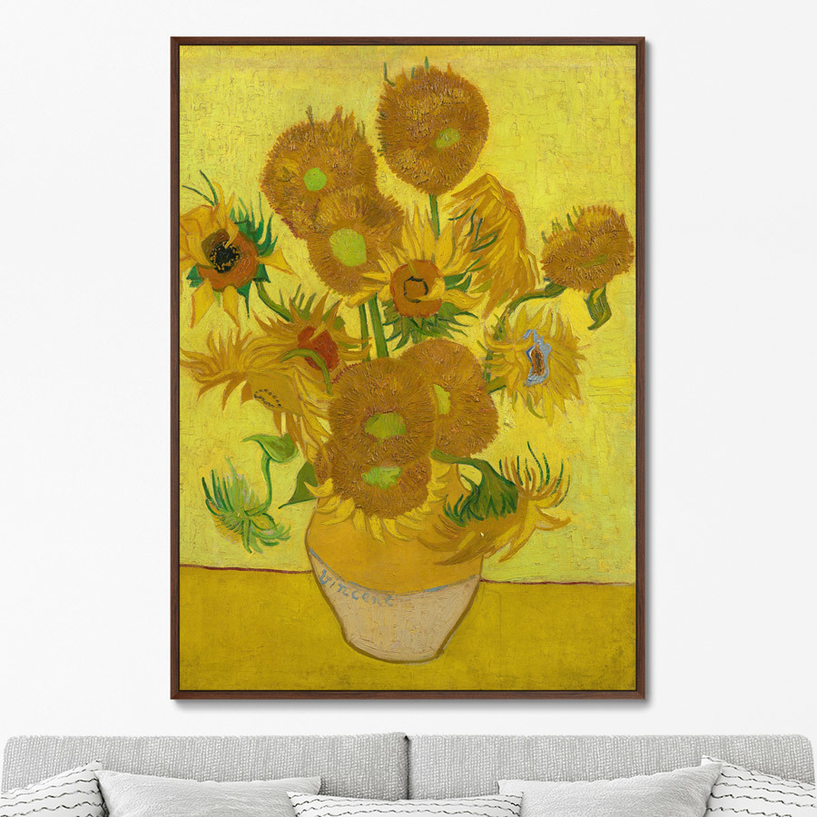 Репродукция картины на холсте sunflowers, 1889г. (картины в квартиру) мультиколор 75x105 см.