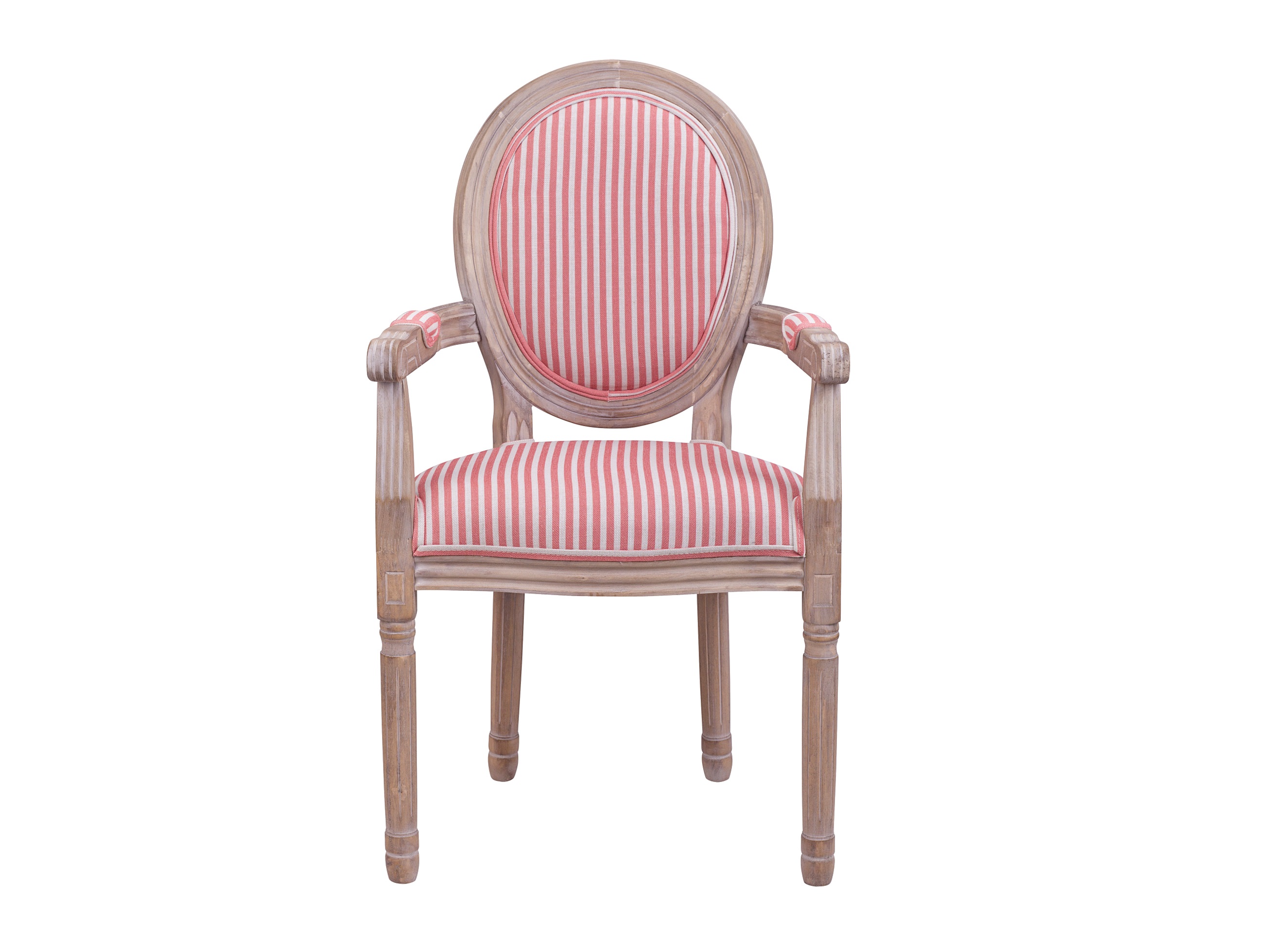 Стул с подлокотниками volker arm pink pinstripe (mak-interior) розовый 55x95x55 см.