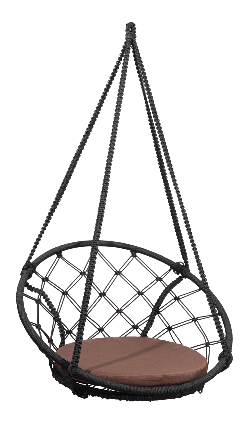 Складное кресло-кокон aosta с коричневой подушкой (лаура) коричневый 85x50x85 см.
