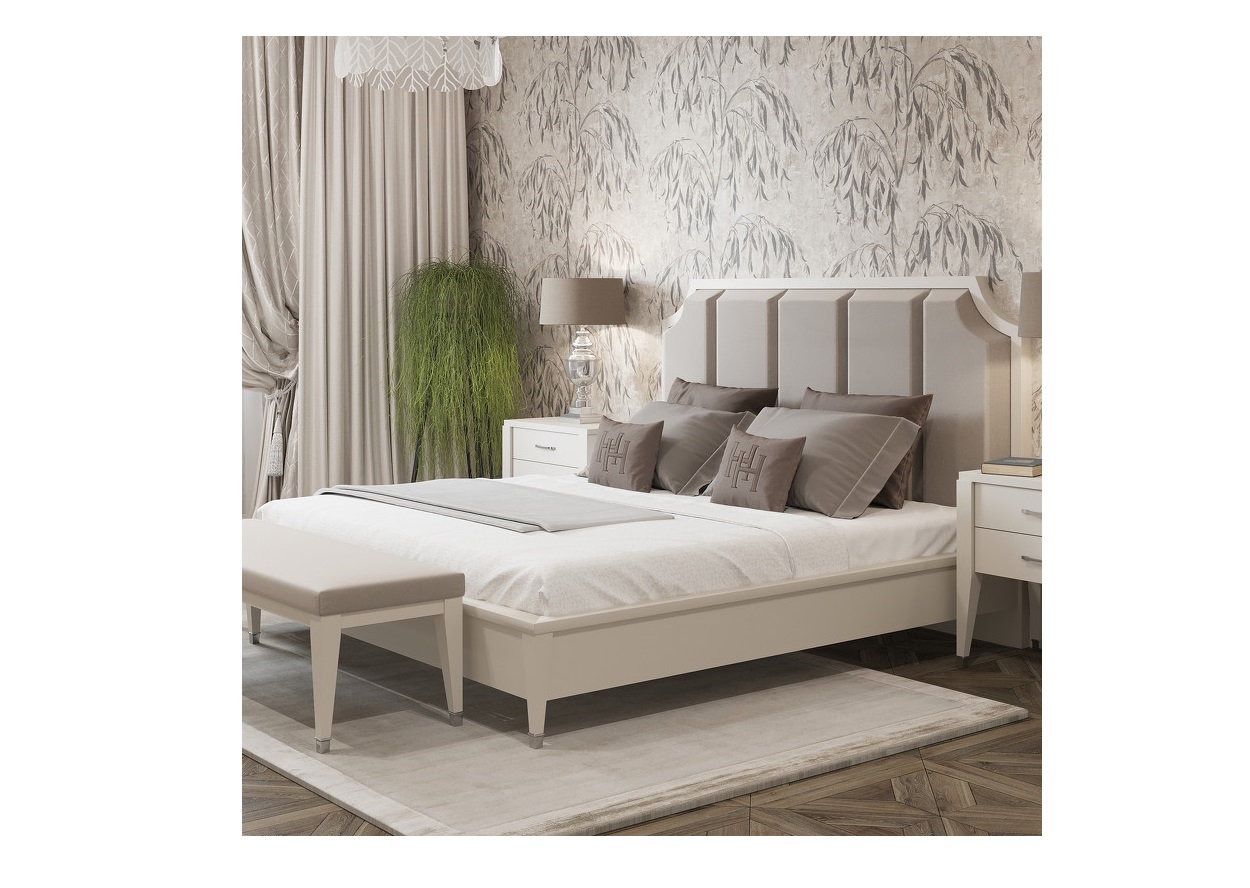   The Furnish Кровать с решеткой salerno (fratelli barri) бежевый 195x130x215 см.