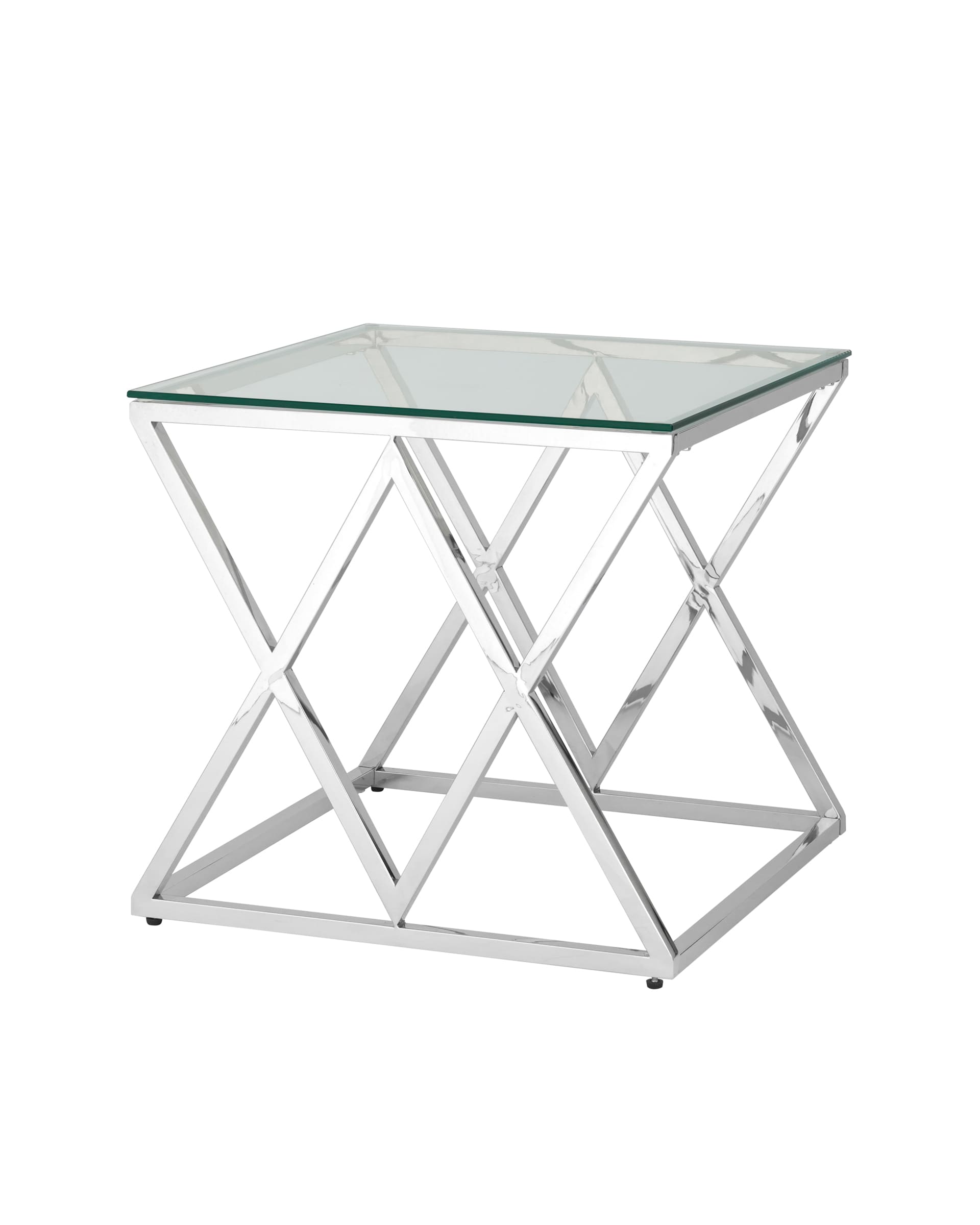 Журнальный стол инсигния 55*55 (stoolgroup) серебристый 55x55x55 см.