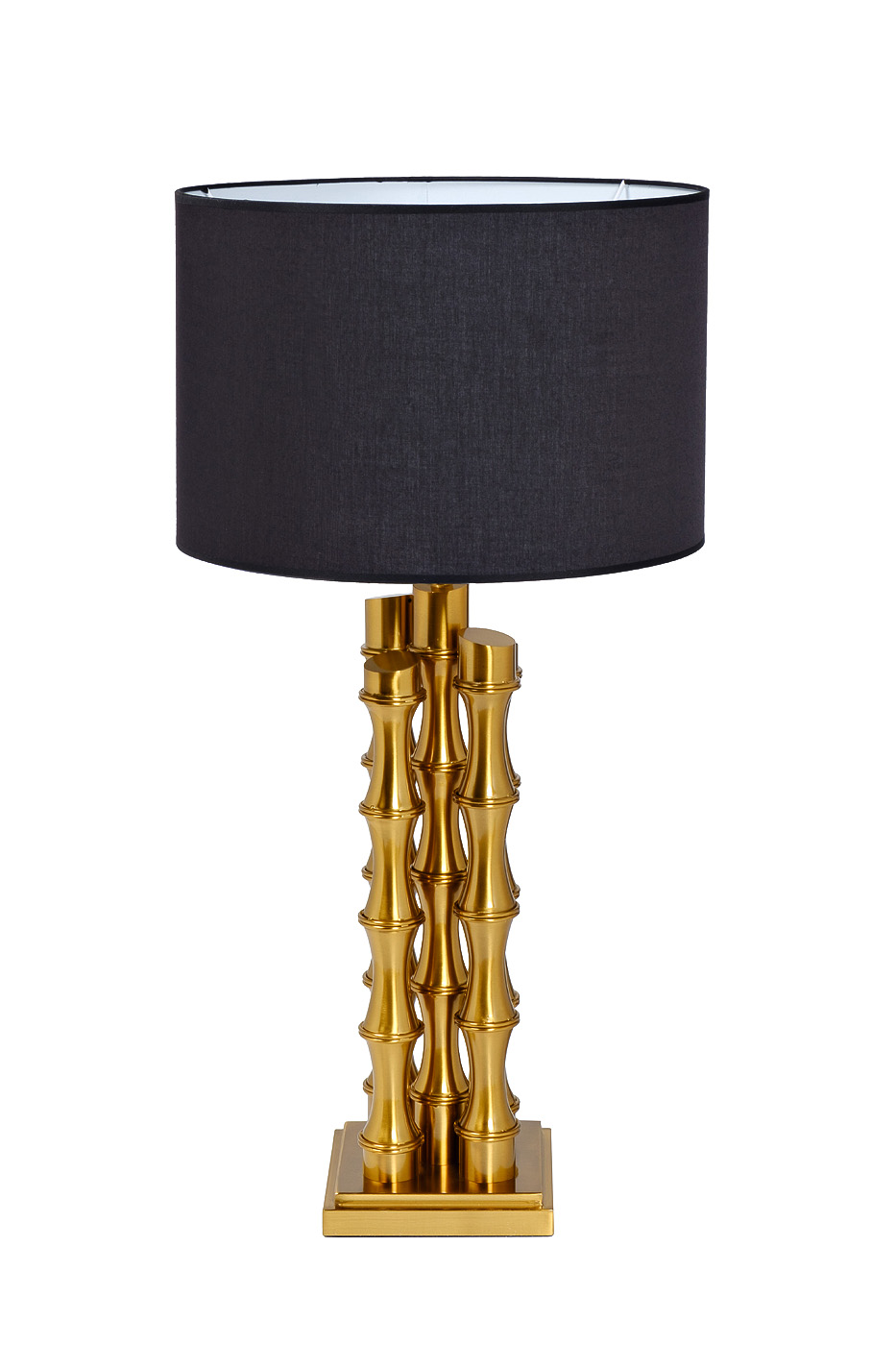 лампа bamboo плафон черный (garda decor) черный 90 см.