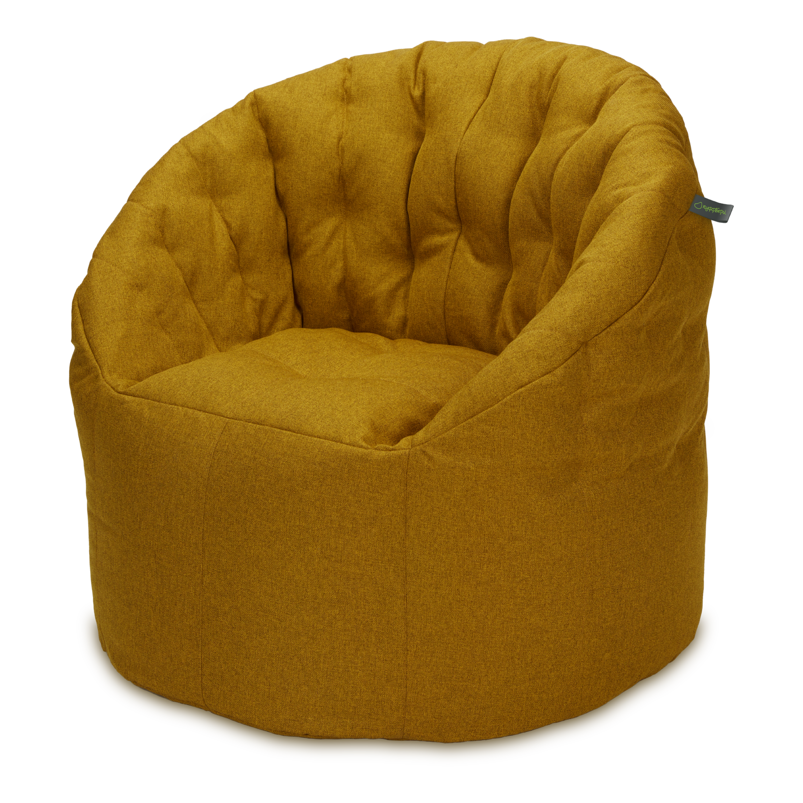 кресло-мешок «австралия» горчичный 95x105 (пуффбери) коричневый 95x105x95 см.