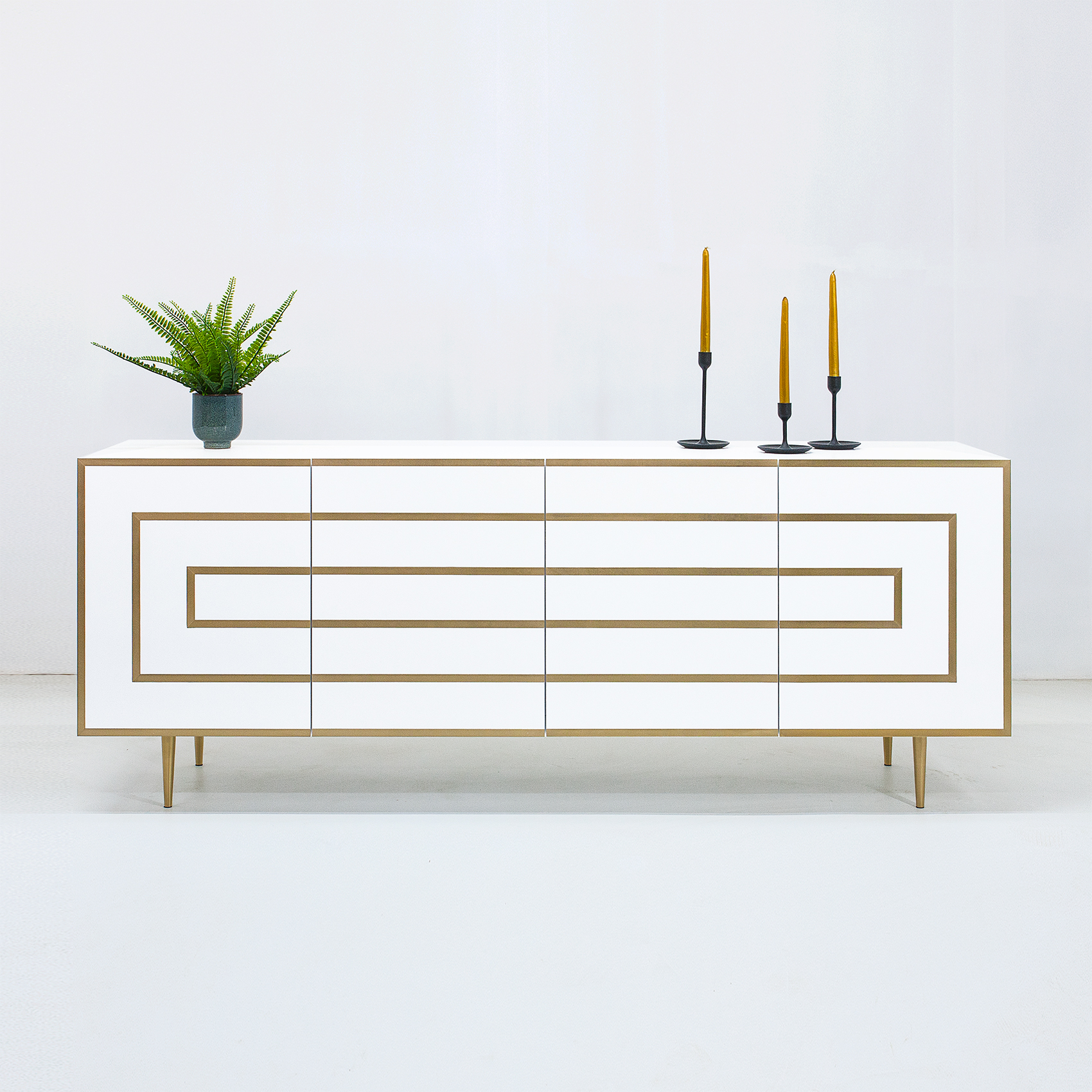 Тумба white&brass (acwd) белый 180x70x45 см.