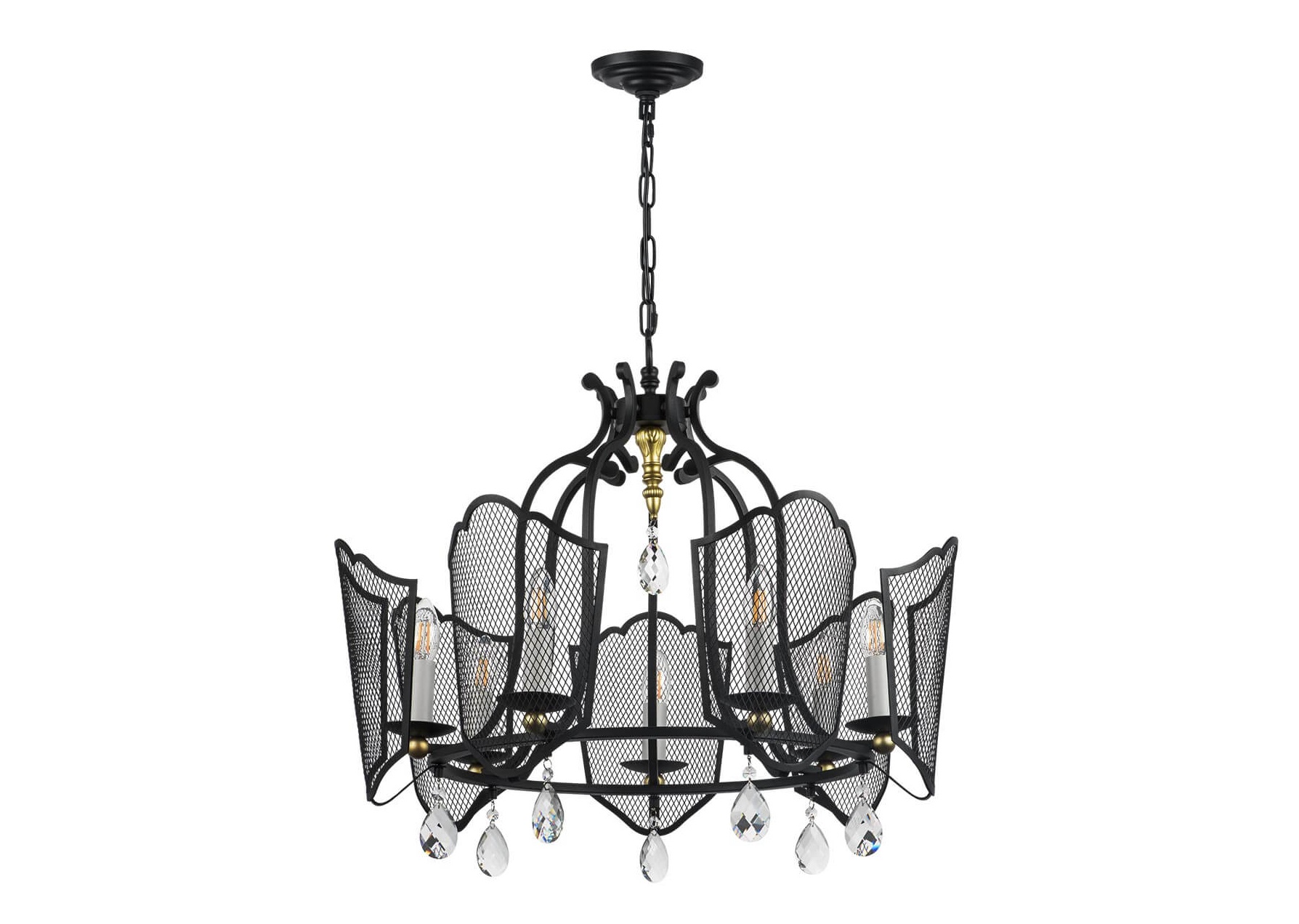 Подвесная люстра castello (lightstar) черный 65 см.