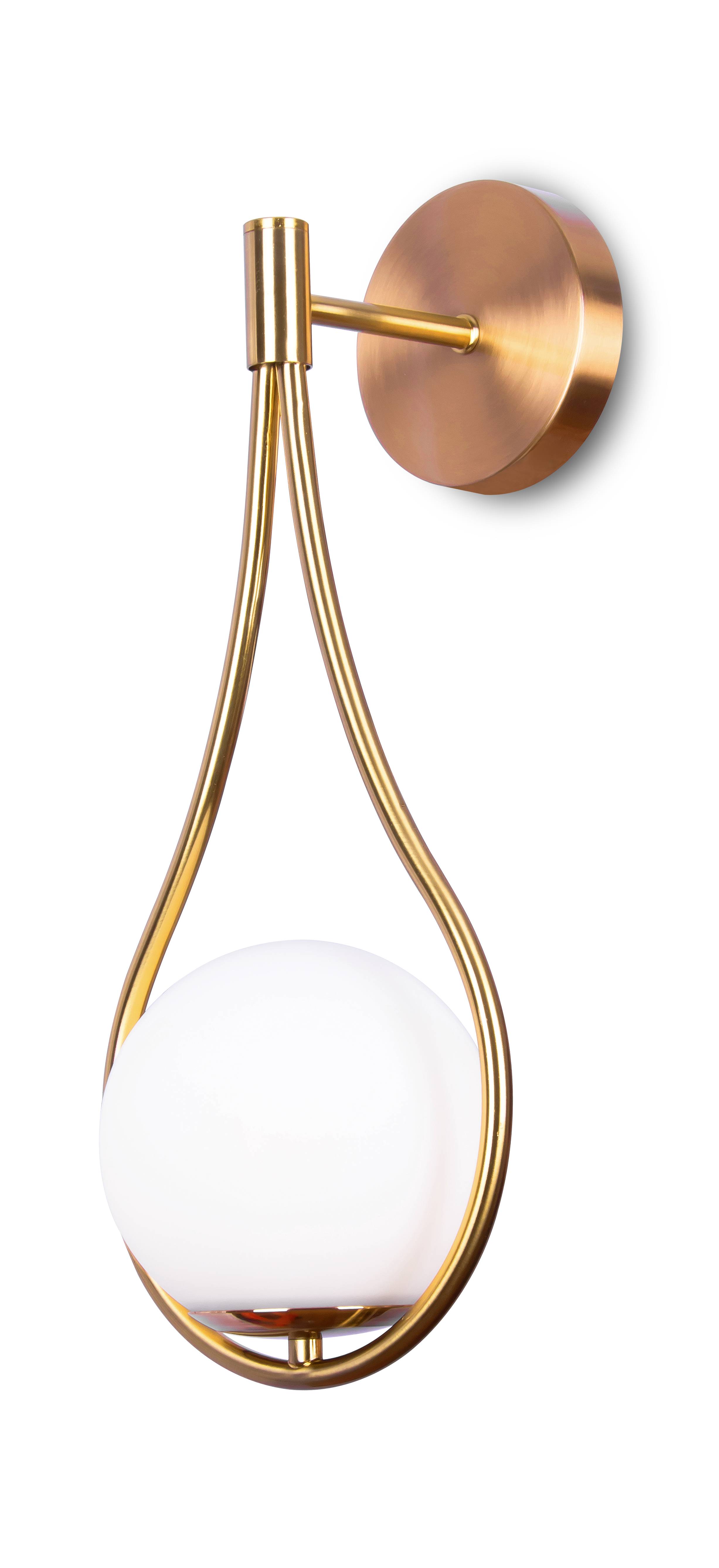 Настенный светильник bestia (moderli) золотой 20x47x20 см.