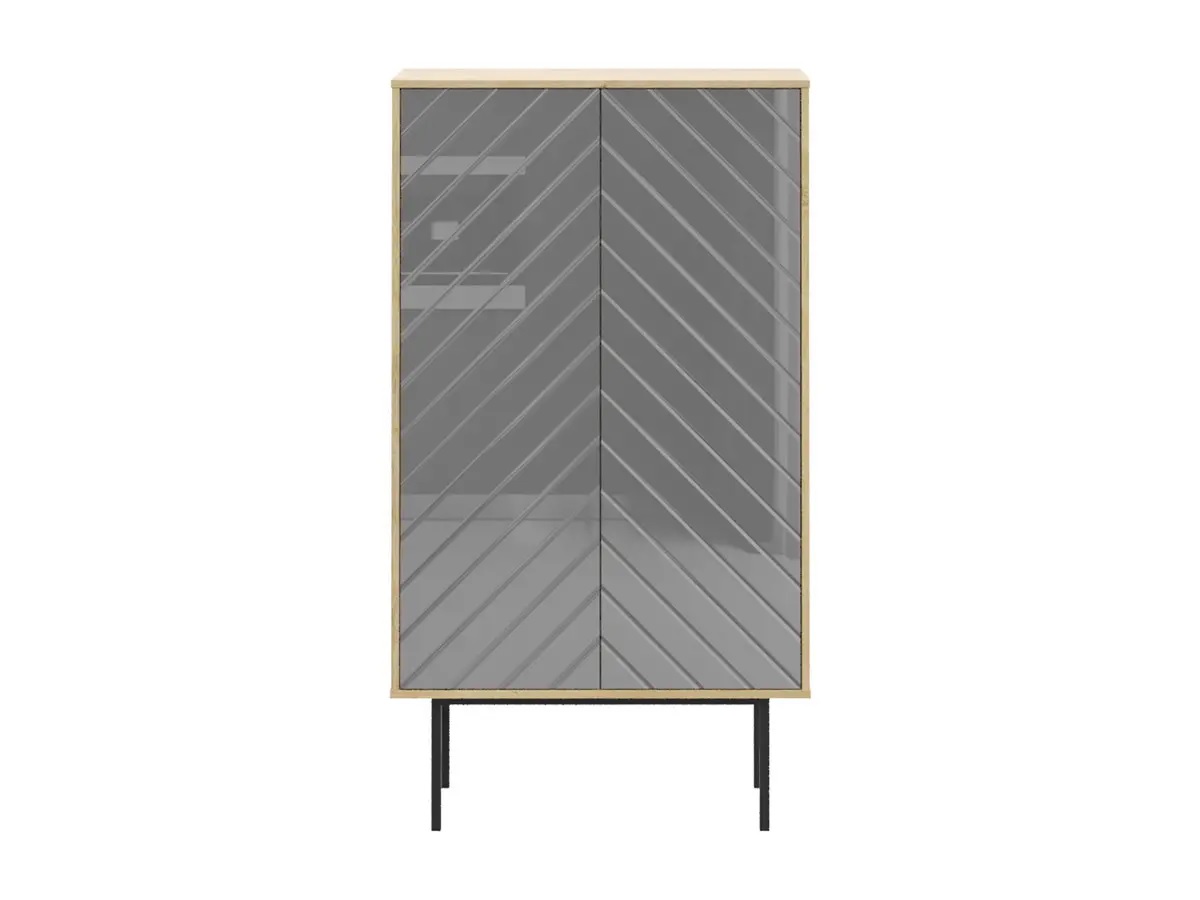 Бельевые шкафы  The Furnish Шкаф двустворчатый boho (ogogo) серый 84x150x40 см.