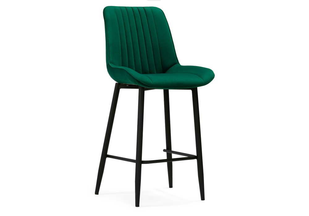 Барные стулья  The Furnish Седа велюр зеленый / черный (woodville) зеленый