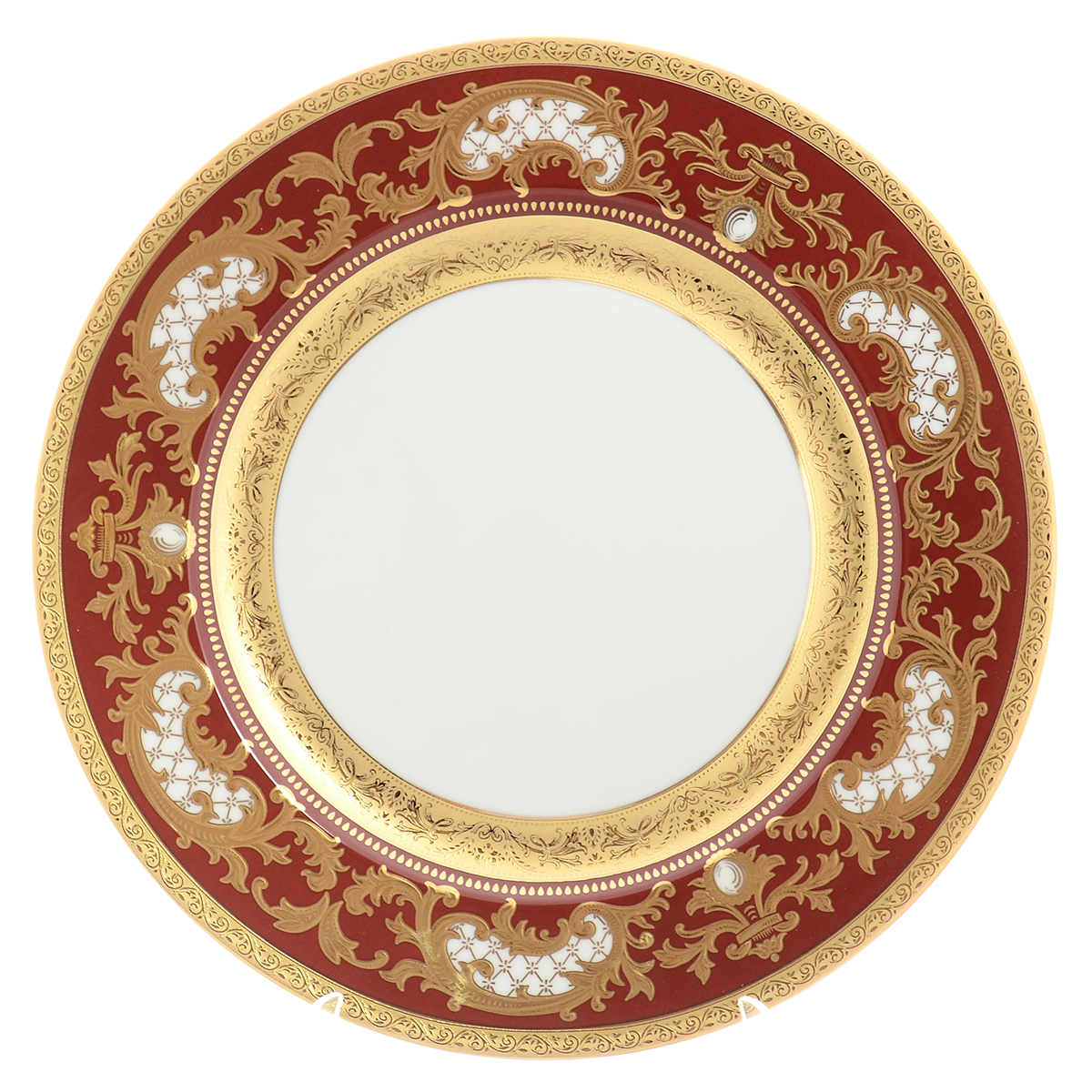 Блюдо круглое falkenporzellan alena 3d bordeaux gold constanza 32 см (repast) мультиколор