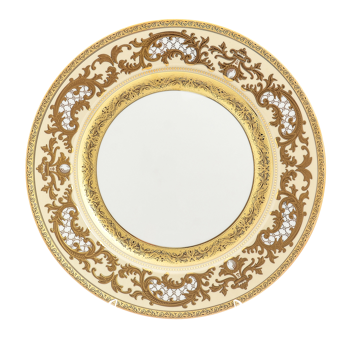 Блюдо круглое falkenporzellan alena 3d creme gold constanza 32 см (repast) мультиколор