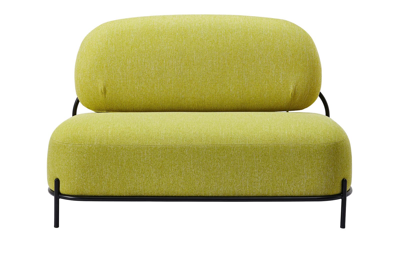 Диван sofa 06-02 (2-х местный) желтый a652-21 (esf) желтый 124.5x77.5x71.5 см.
