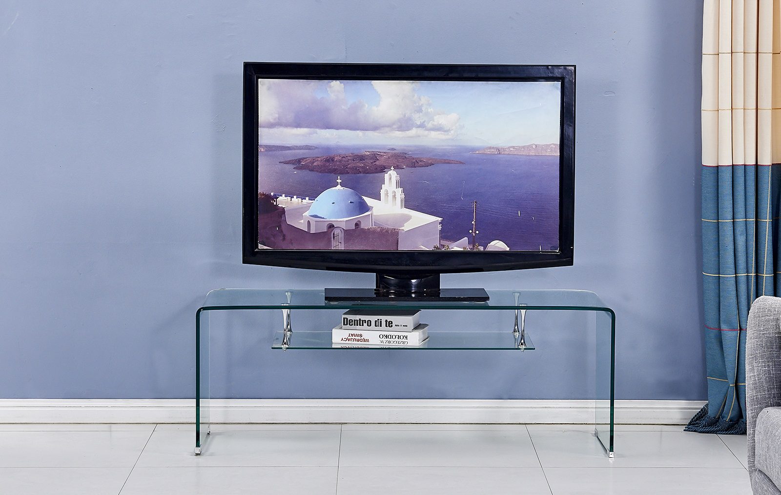   The Furnish Тумба tv f-008 прозрачный (esf) прозрачный 126.0x45.0x40.0 см.