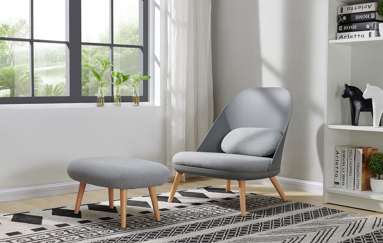 Кресло rx-12w серый he512-10 (esf) серый 70.0x75.5x65.5 см.