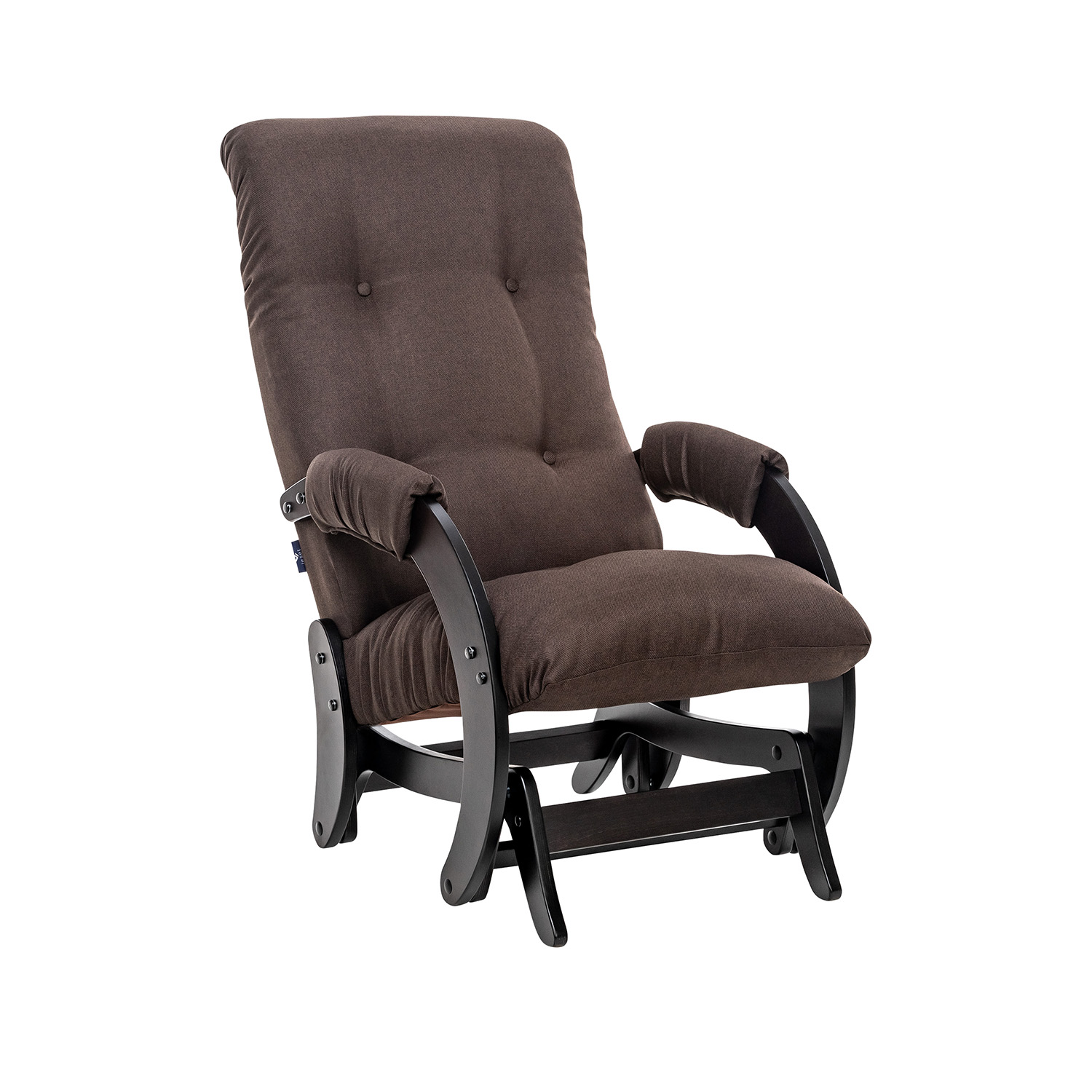 Кресла-качалки Кресло-качалка модель 68 (leset футура) венге текстура, ткань malmo 28 (leset) коричневый 60x96x89 см.