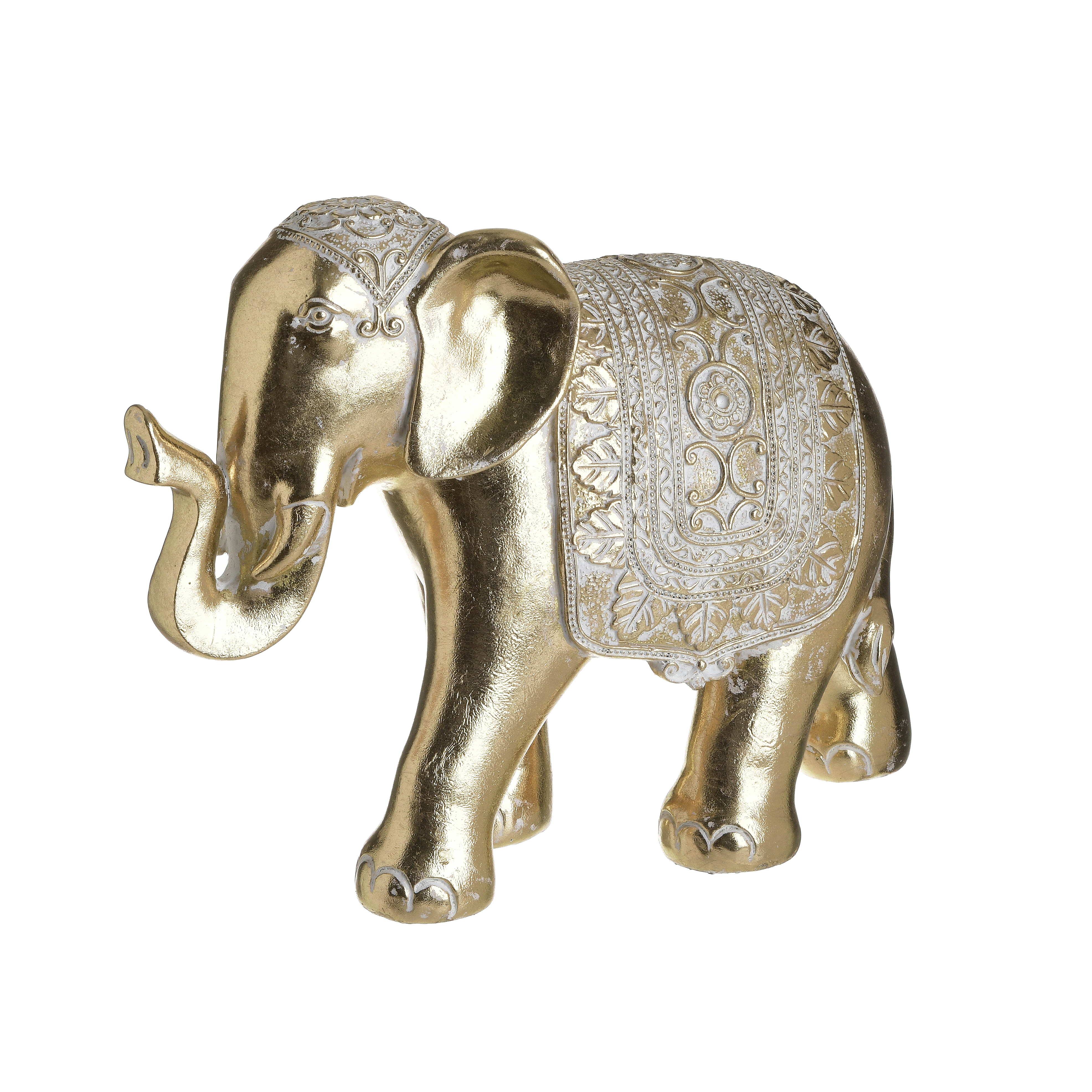 Декор настольный слон (to4rooms) золотой 24x21x10 см.