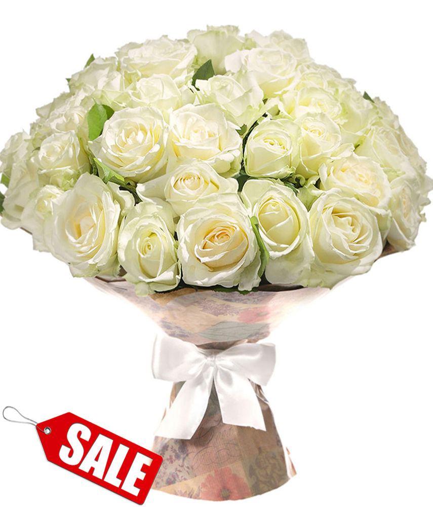 Белые розы  Букет СПБ Изысканный букет из Белых Роз