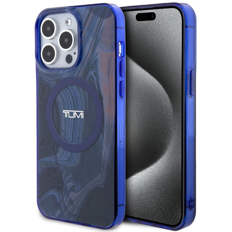 Чехол-накладка Tumi Liquid Double Laye для iPhone 15 Pro Max, пластик, синий