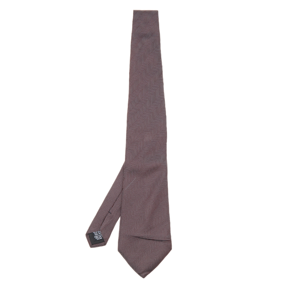 Neckties Boss By Hugo Boss Burgundy Patterned Silk Tie