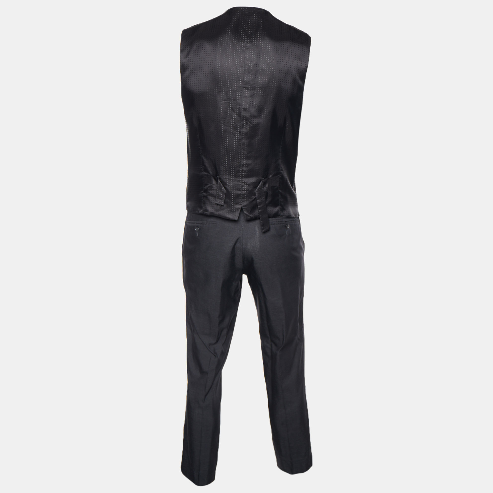 Suits  The Luxury Closet Dolce & Gabbana Grey Wool & Silk Vest & Pants XL