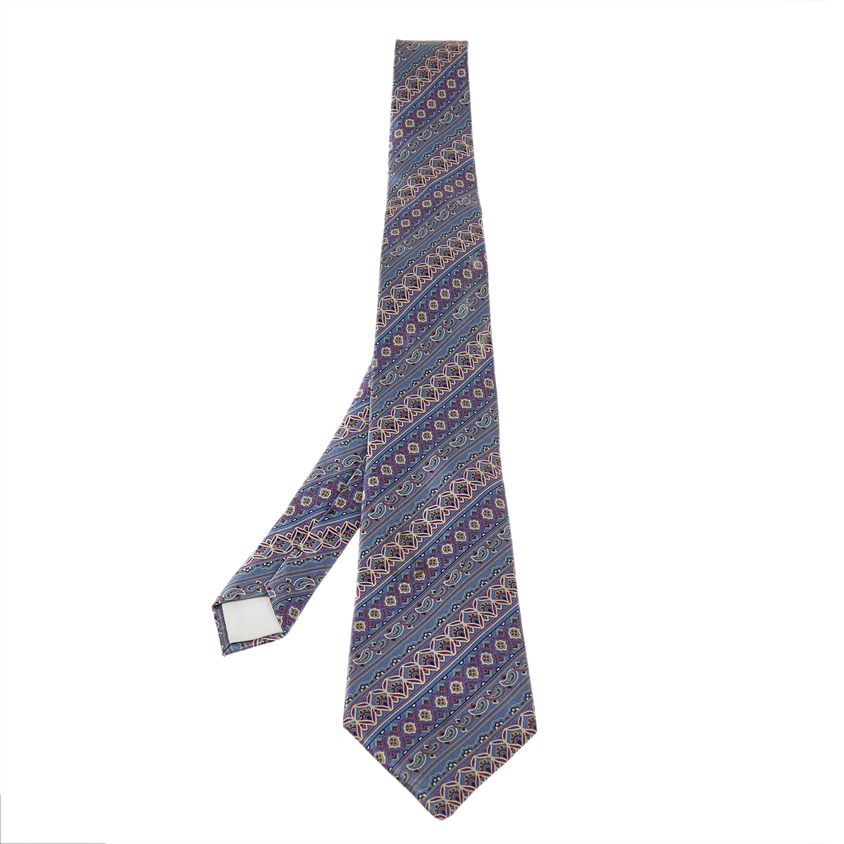 Neckties  The Luxury Closet Lanvin Pale Purple Paisley Pattern Print Silk Tie