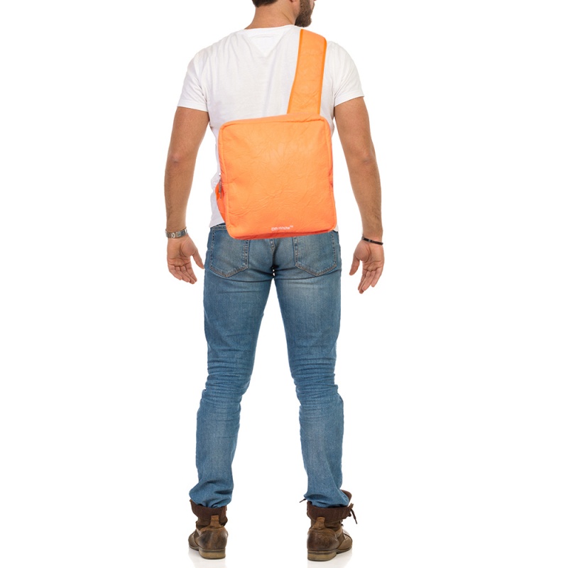 Messenger Bags Off-White Neon Orange Nylon Sling Bag