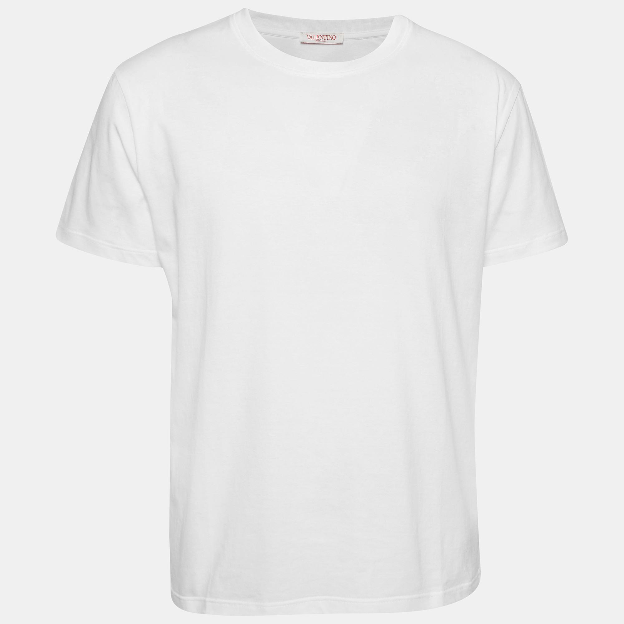 Valentino White Cotton Jersey T-Shirt L