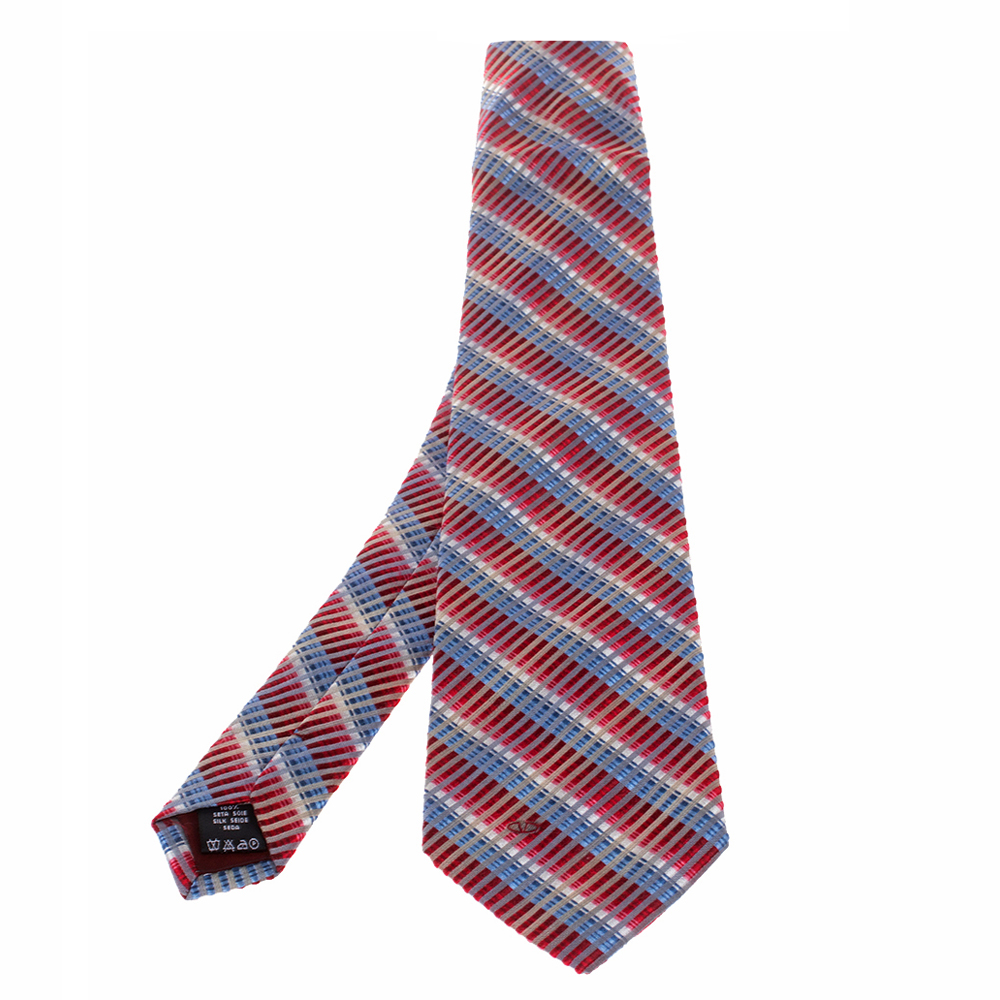 Neckties  The Luxury Closet Valentino Vintage Multicolor Ombre Diagonal Striped Silk Tie