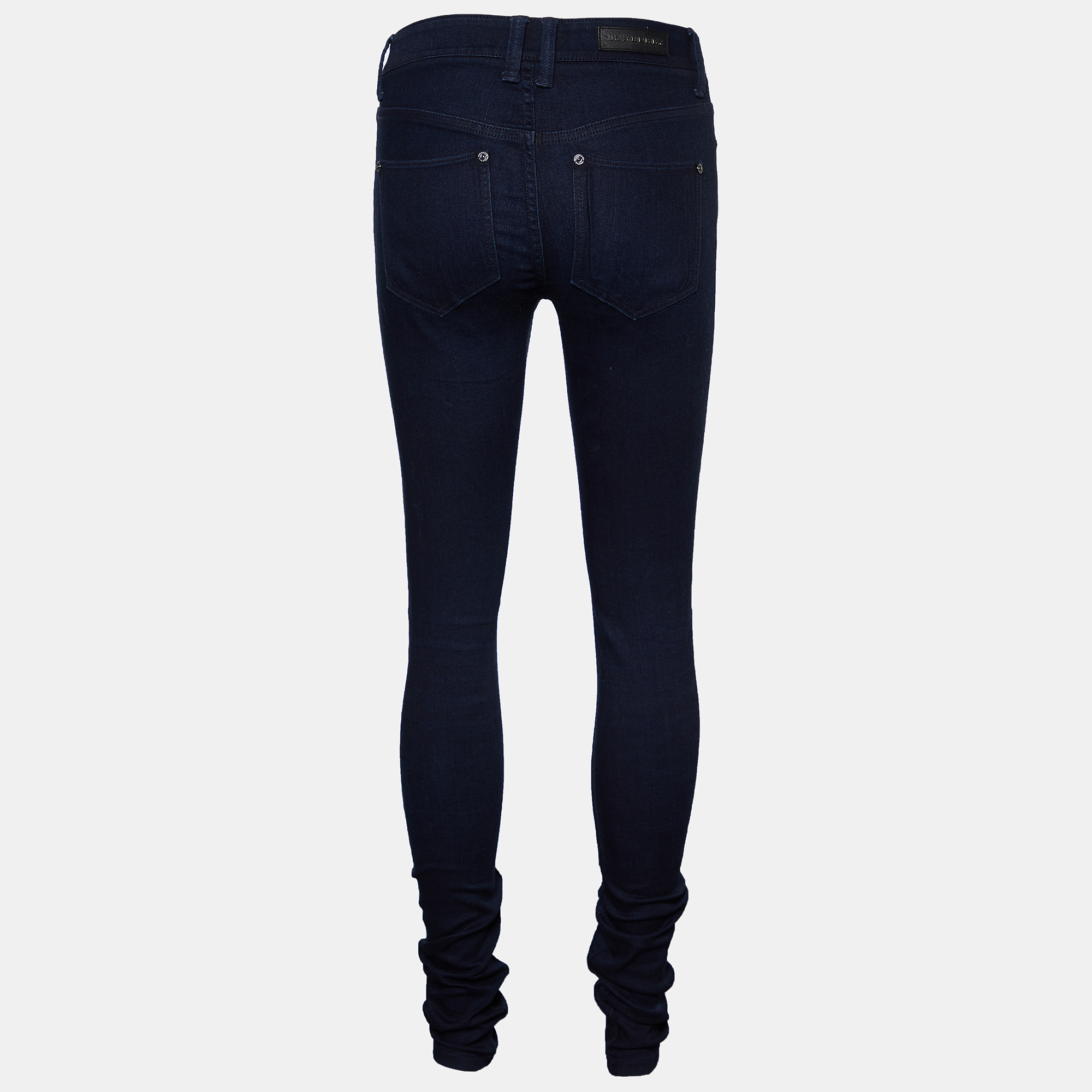  Burberry Navy Blue Denim Thurlestone Skinny Jeans S Waist 28