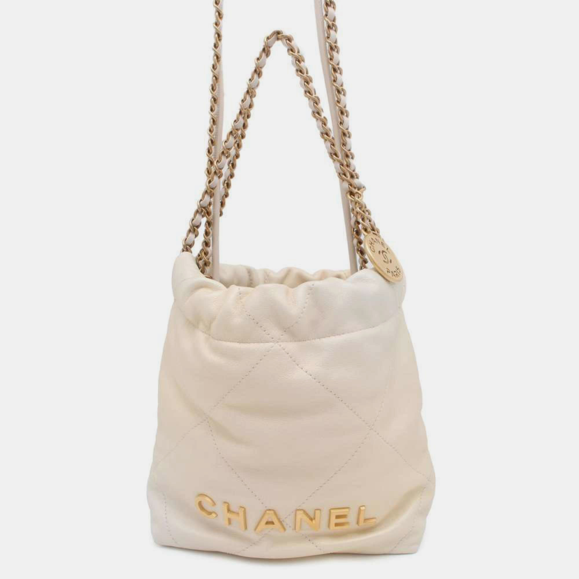 Chanel Leather Chanel 22 Coco Mark Shoulder Bag