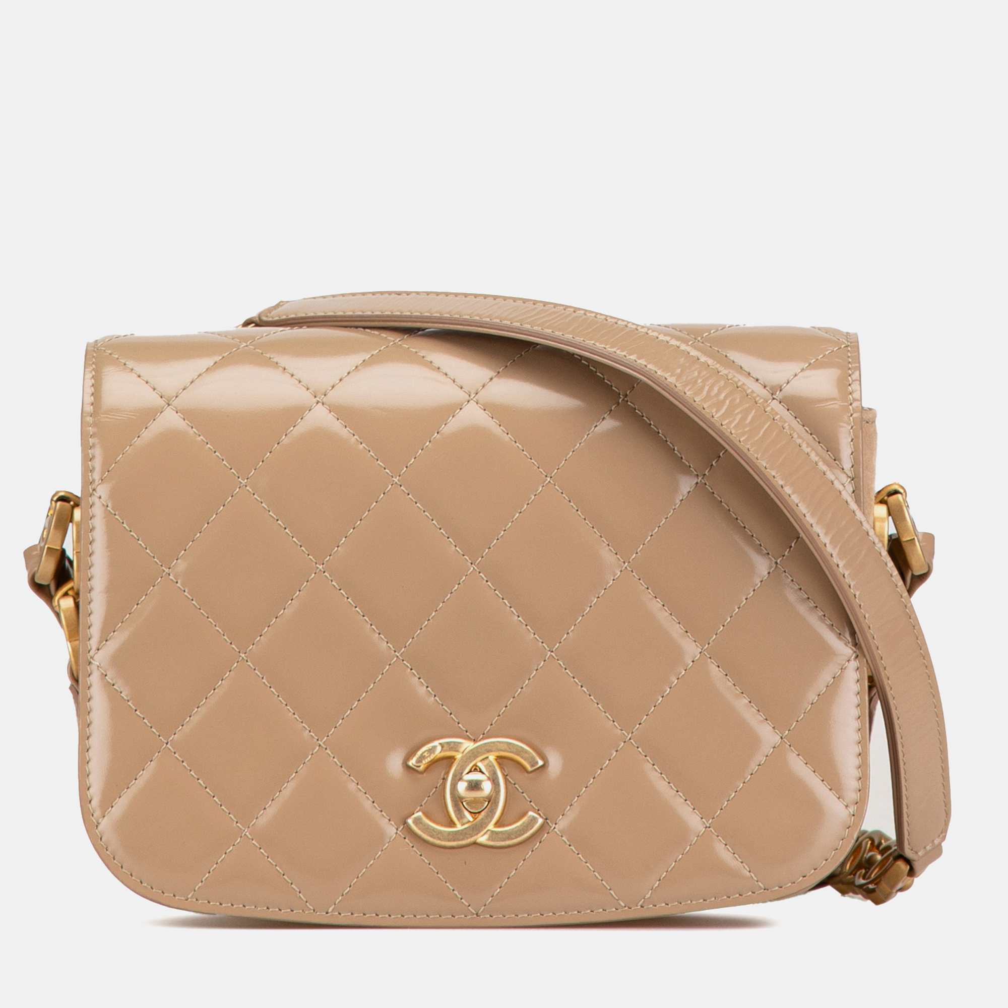 Chanel Brown Mini Shiny Calfskin My Sweet CC Flap Bag